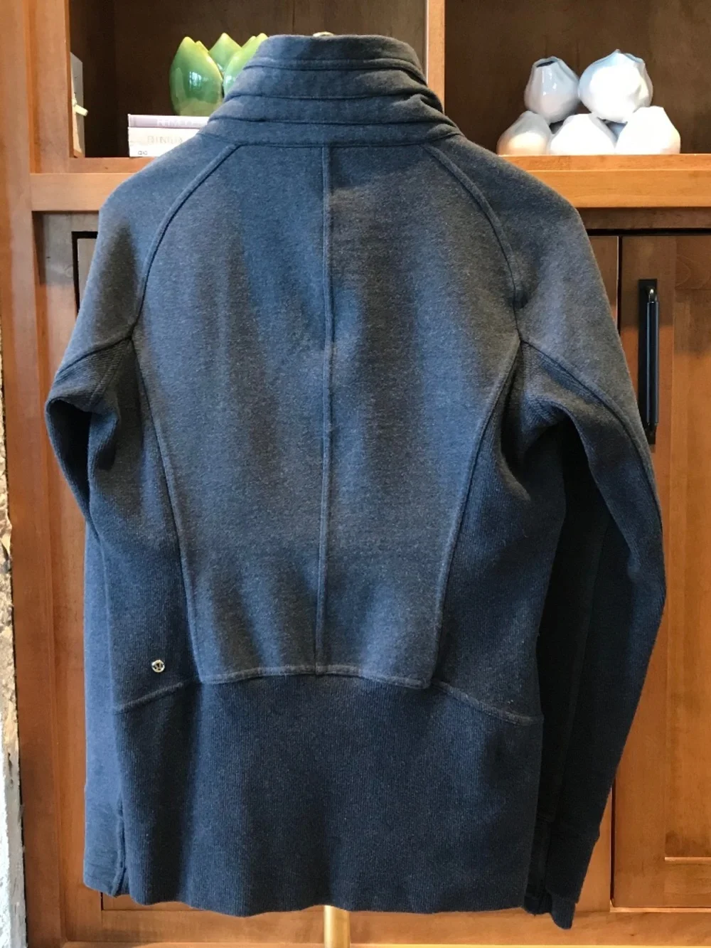 LULULEMON RADIANT II JACKET  FULL ZIP FUNNEL NECK HEATHERED BLACK